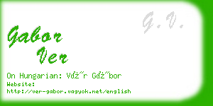 gabor ver business card